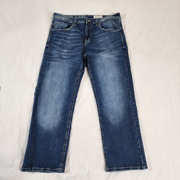 Axel Jeans Tk Axel Jeans Mens Slim Boot Cut Dark Wash Denim Stretch